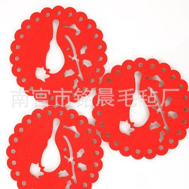 定 制图案毛毡杯垫餐垫桌垫家用创意轻奢圆形隔热垫厂家批发