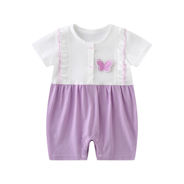 Short sleeve purple butterfly princess