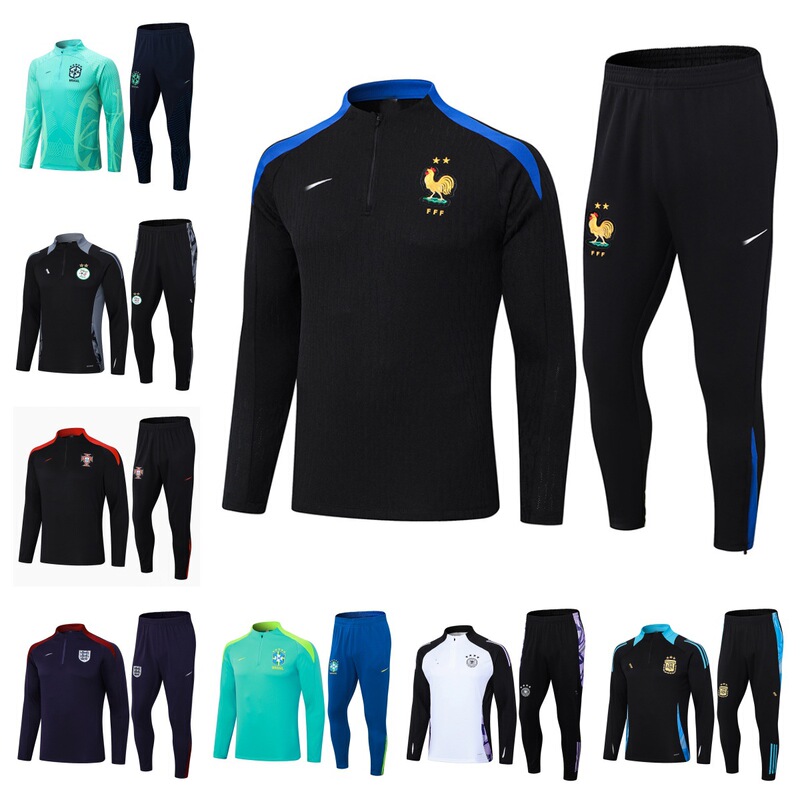 National Team Brazil France Germany England Argentina Portugal Italy Football Training Clothes Long Sleeve suit National Team Brazil France Germany England Argentina Portugal Italy Football Training Clothes Long Sleeve suit