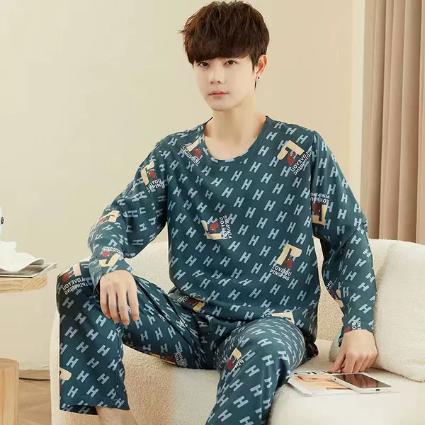 Men's clothing-Blue H letter