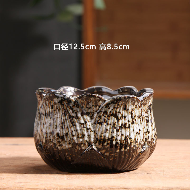 Group raw fleshy flowerpot ceramic household stoneware pottery pot large diameter pottery pot green flower plate special clearance wholesale