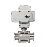 Электрическая трехворчатная карта Обручальный шариковой клапан 304 Быстрый клапан из нержавеющей стали Q981F Санитарная карта Обручальный клапан шариковой клапан