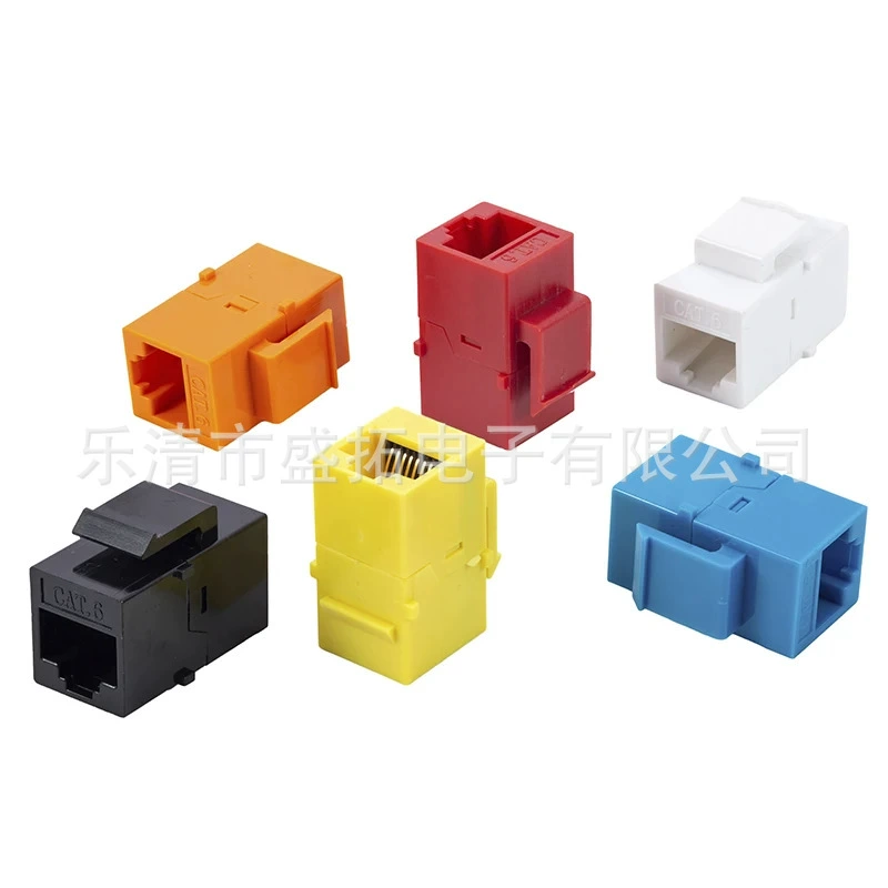 Красный и синий шесть типов модуля прямого подключения неэкранированное прямое подключение Подключение CAT6 Компьютерный сетевой информационный модуль