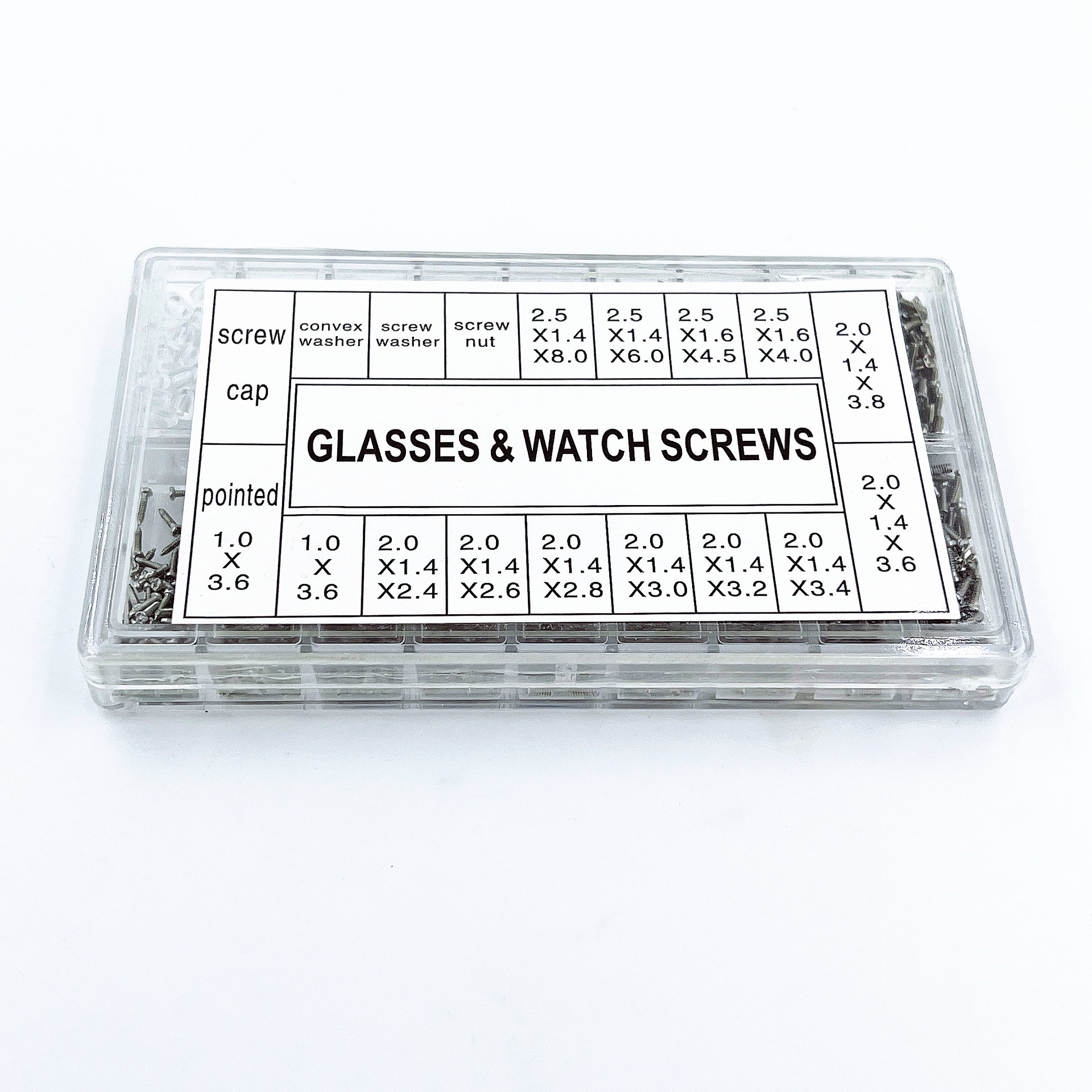 修表工具 手表表盖 手表后盖螺丝 多规格 不锈钢螺丝 眼镜螺钉 盒