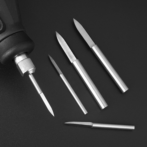 2.35 Woodworking Marking Carving Sword Blade Core Wood Root Carving Electric Milling Cutter Head Stainless Steel Double-Edged Sharp Knife Sword Shape Knife