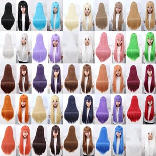 �羳cos�ٰl�����f�ò�ɫ80CM�Lֱ�l�W��cosplay���uͨ���N��F؛