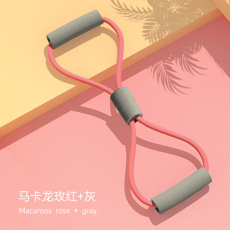 8字拉力器美背瑜伽训练器材弹力管扩胸拉力带 女背健身 八字绳|undefined