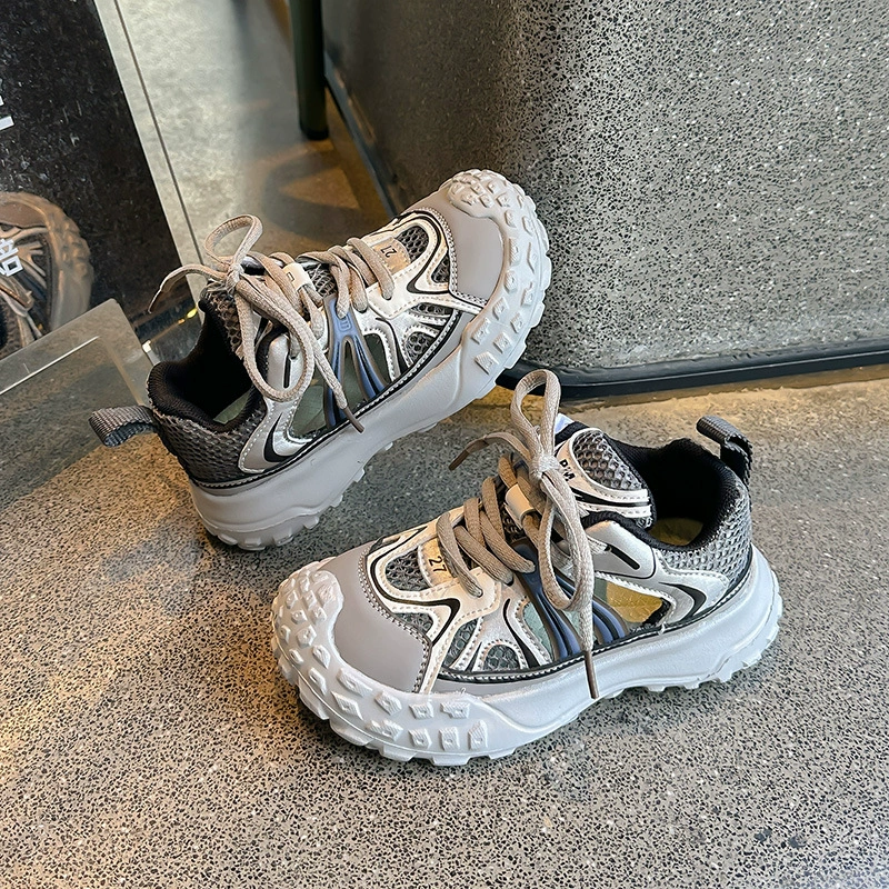 Children's breathable sports shoes for boys, summer footwear, sandals, soft sole, 2025 years