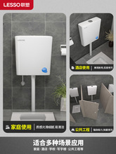 批發沖水箱衛生間家用廁所蹲便器蹲坑器掛壁式節能免打孔易安裝款