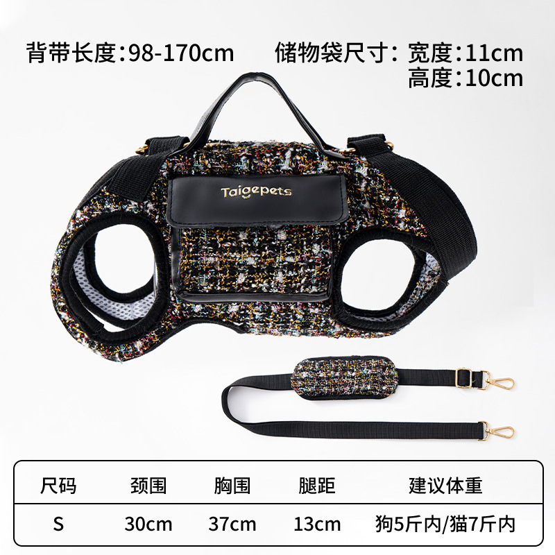 Xiaoxiangfeng 犬横型バックパックお出かけバッグ猫バッグペット子犬ポータブルクロスボディ軽量ショルダーお出かけ犬散歩バッグ|undefined