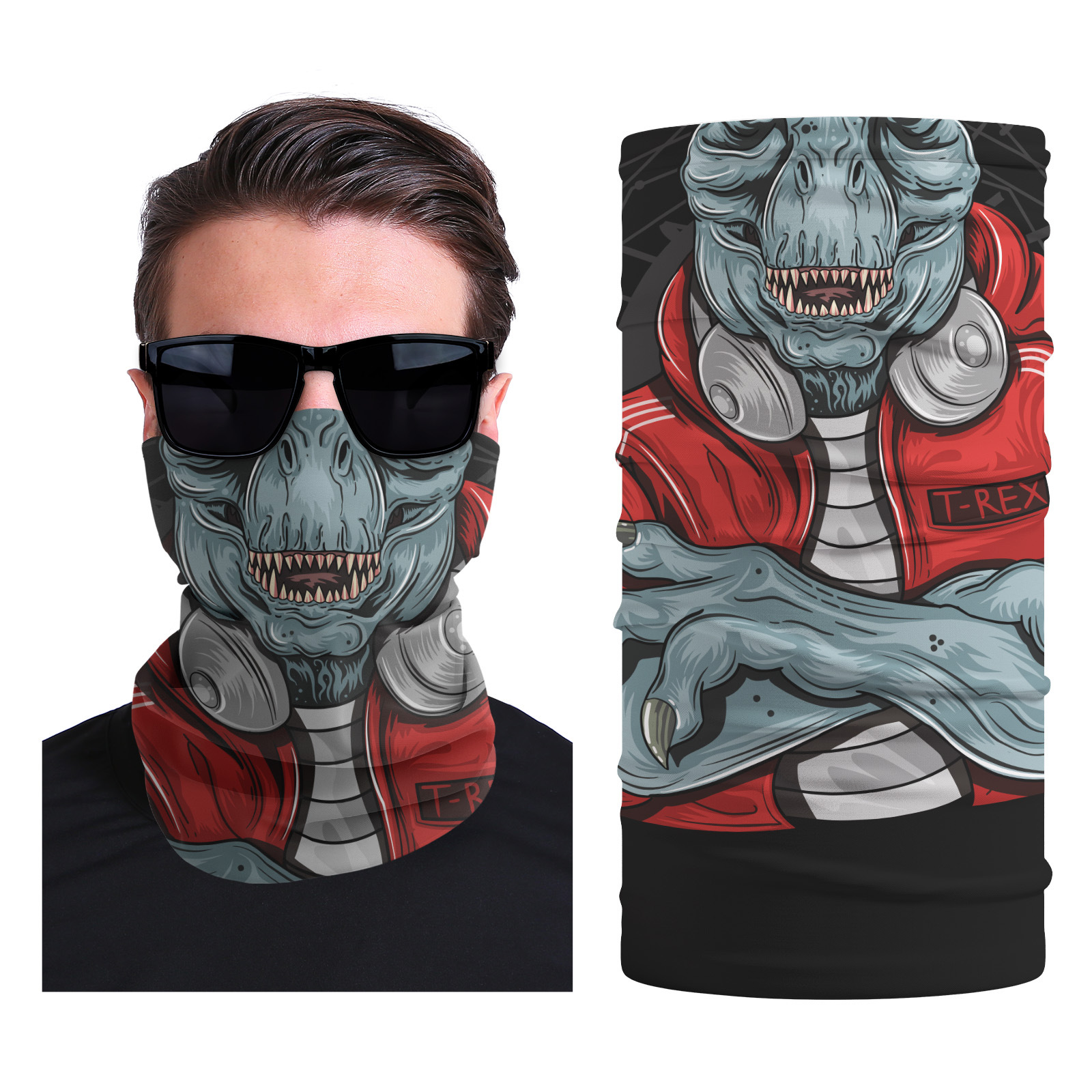 Xun hui transfronterizo media cara cráneo bufanda mágica sombrilla de viaje al aire libre máscara de equitación cuello de protección uv