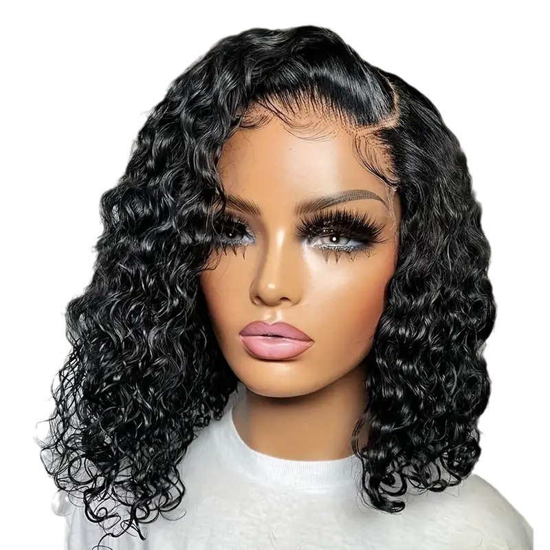 Transfronterizos Europa y América de moda frente encaje pequeño rollo de mano peluca de comercio exterior África venta caliente peluca de rollo pequeño