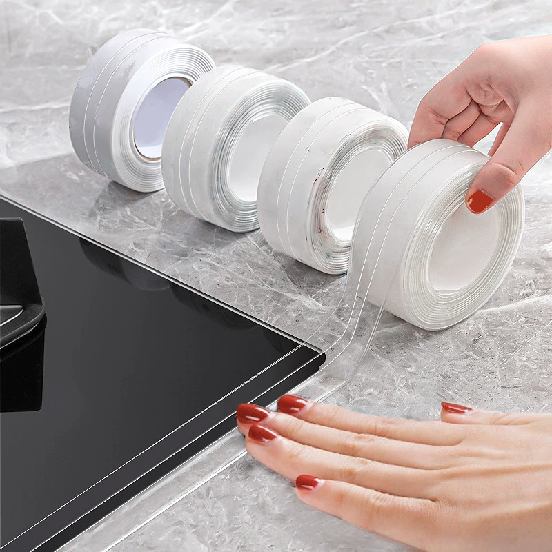 Японская кухня раковина красивая шитья варочная панель водонепроницаемый клей клей бассейн против плесени щели полоски раковины раковины унитаз края
