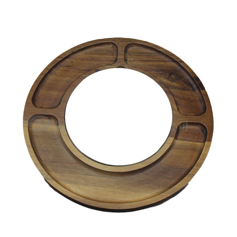 Tabla de quesos de madera de acacia, bandeja de vino y plato de bistec estilo INS