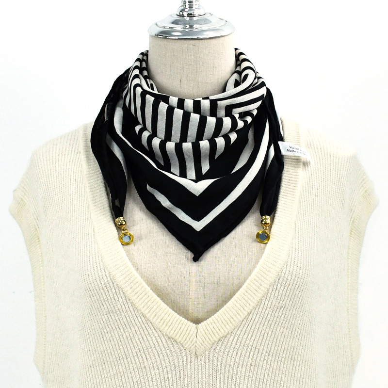 Transfronterizo nuevo perezoso absorción hebilla protector de cuello toallas cuadradas damas pequeñas toallas triangulares de globo de oro de alta calidad bufandas de collar