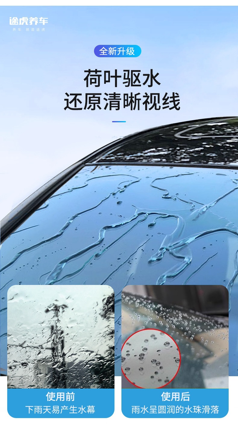 Tuhu Large Bottle Car Windshield Water with Crystal Coating for Oil Film Removal, All-Season Wiper Fluid, 0 Degree