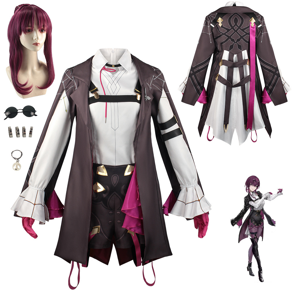 Halloween cosplay anime performance outfit, collapse star dome railway Kafka anime game style women's clothing