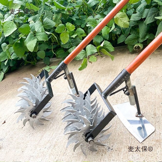 Manual Tiller for Loosening Soil, Weeding, and Farming, Household Grass Shovel and Hoe, Agricultural Use, Thickened and Widened, Metabo