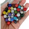 30 colors 10mm straight -hole full drill AB soft pottery drilling ball, fragrant Paradon double -hole white black red beads