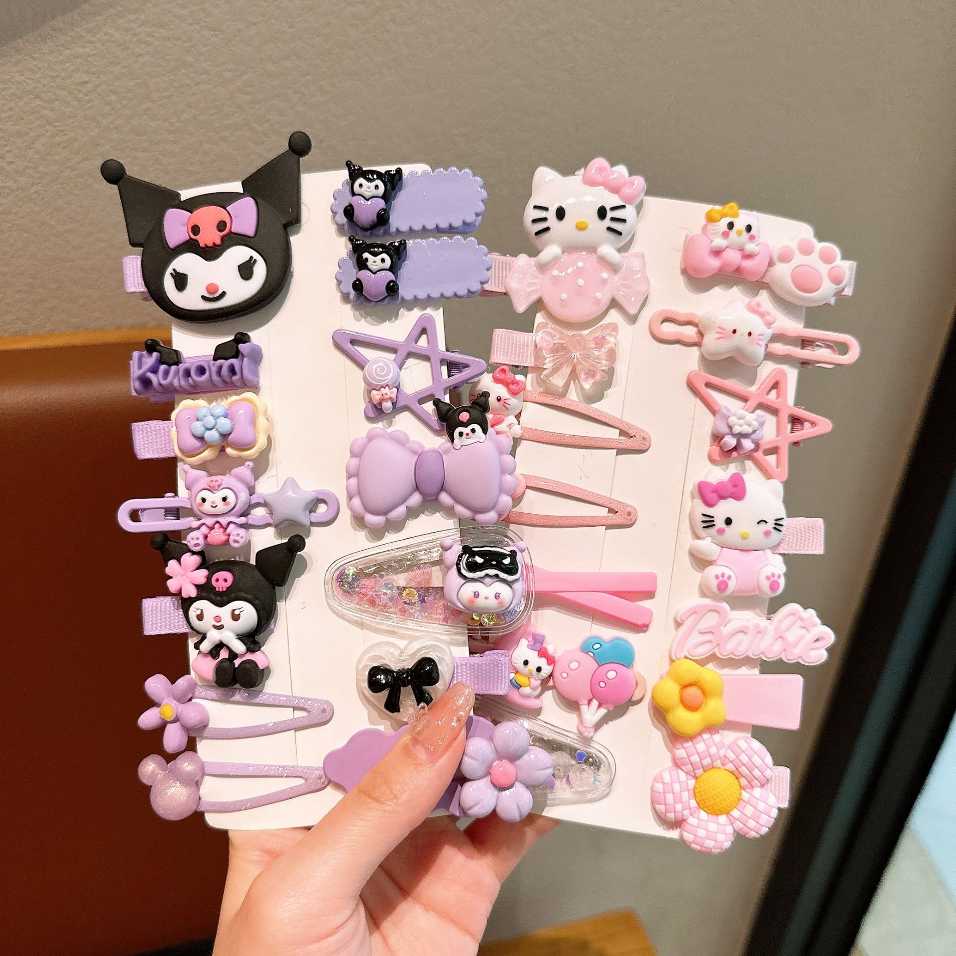 KULOMI Kids Hairpin Set Cute Sanli Pantalones Pequeñas Niñas Pequeñas Pequeñas