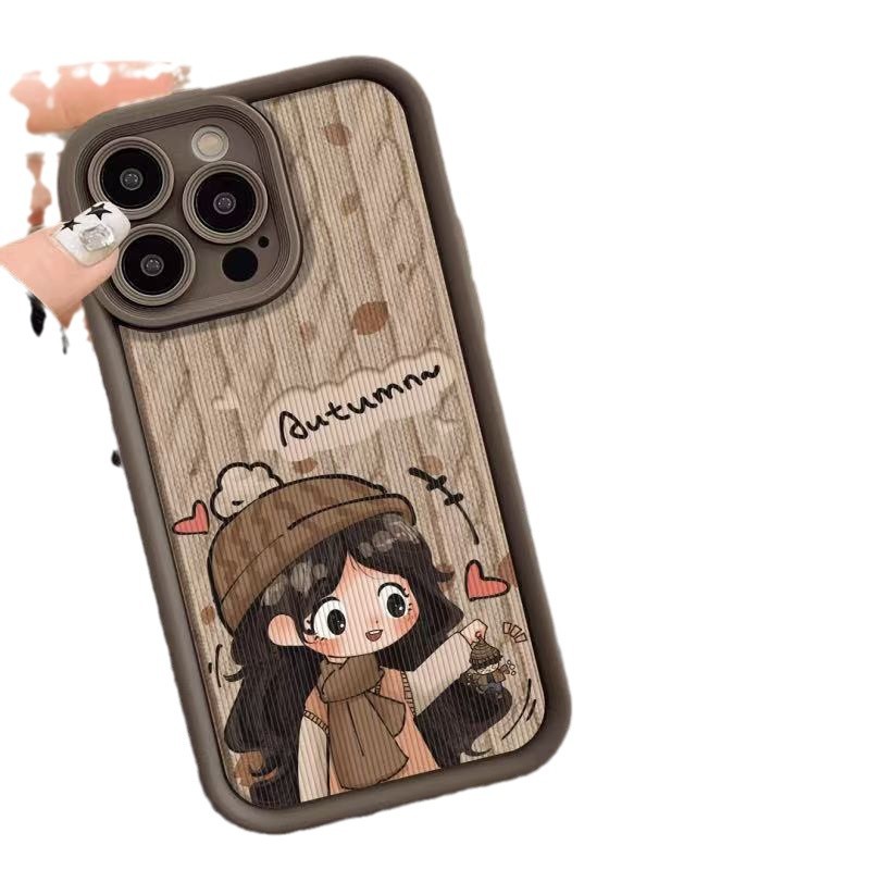 Pareja linda aplicable iphone16pro funda para teléfono móvil Apple 15 anti-caída 14 dibujos animados 13promax nuevo 12x