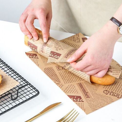 Sandwich wrapping paper oil-absorbing American-style grease-proof paper hamburger paper tray bread plate pad paper lunch roll can be cut for home use