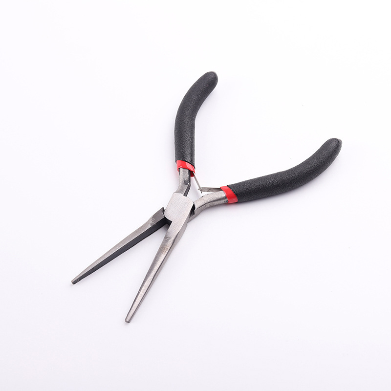 厂家迷你钳子 4.5寸套柄迷你钳 针嘴钳尖嘴钳钢丝钳4.5寸针嘴钳