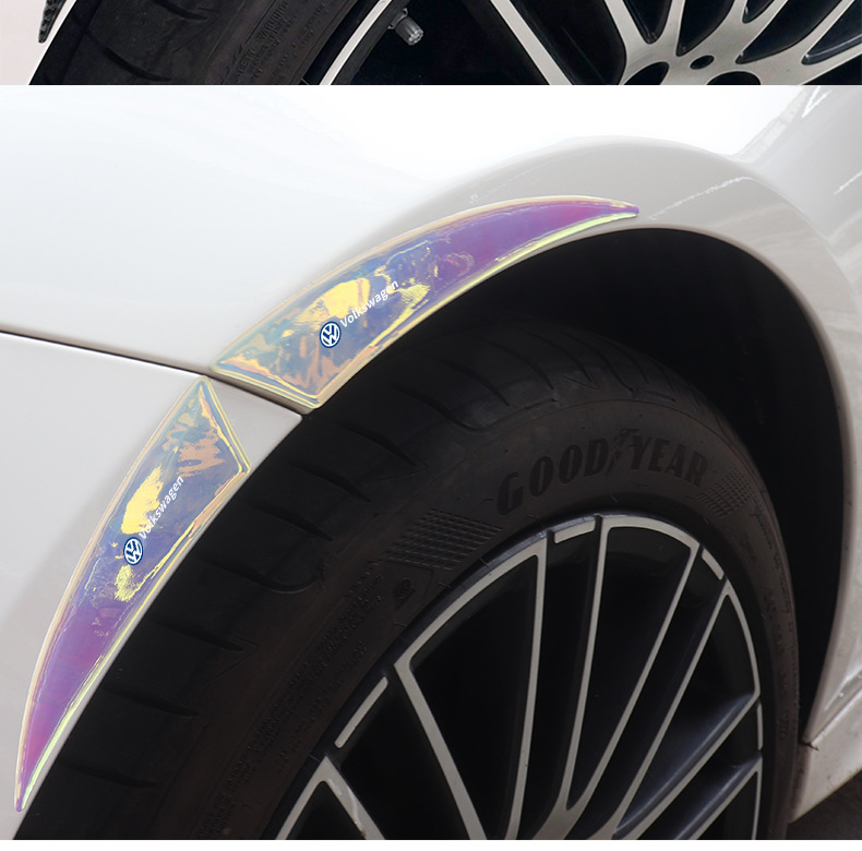 Suitable for Volkswagen Magotan cc Passat Golf 8-generation car carbon fiber wheel eyebrow anti-collision strip decorative car stickers