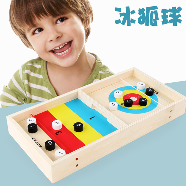 Wooden interactive board game