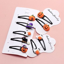 万圣节卡通南瓜幽灵儿童BB夹女童宝宝发夹小女孩发饰头饰套装