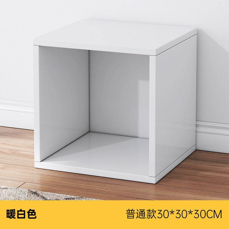 Estantería de estilo japonés Estante de piso Sala de estar Combinación libre Armario de TV Dormitorio Armario lateral de pared Librería de celosía simple
