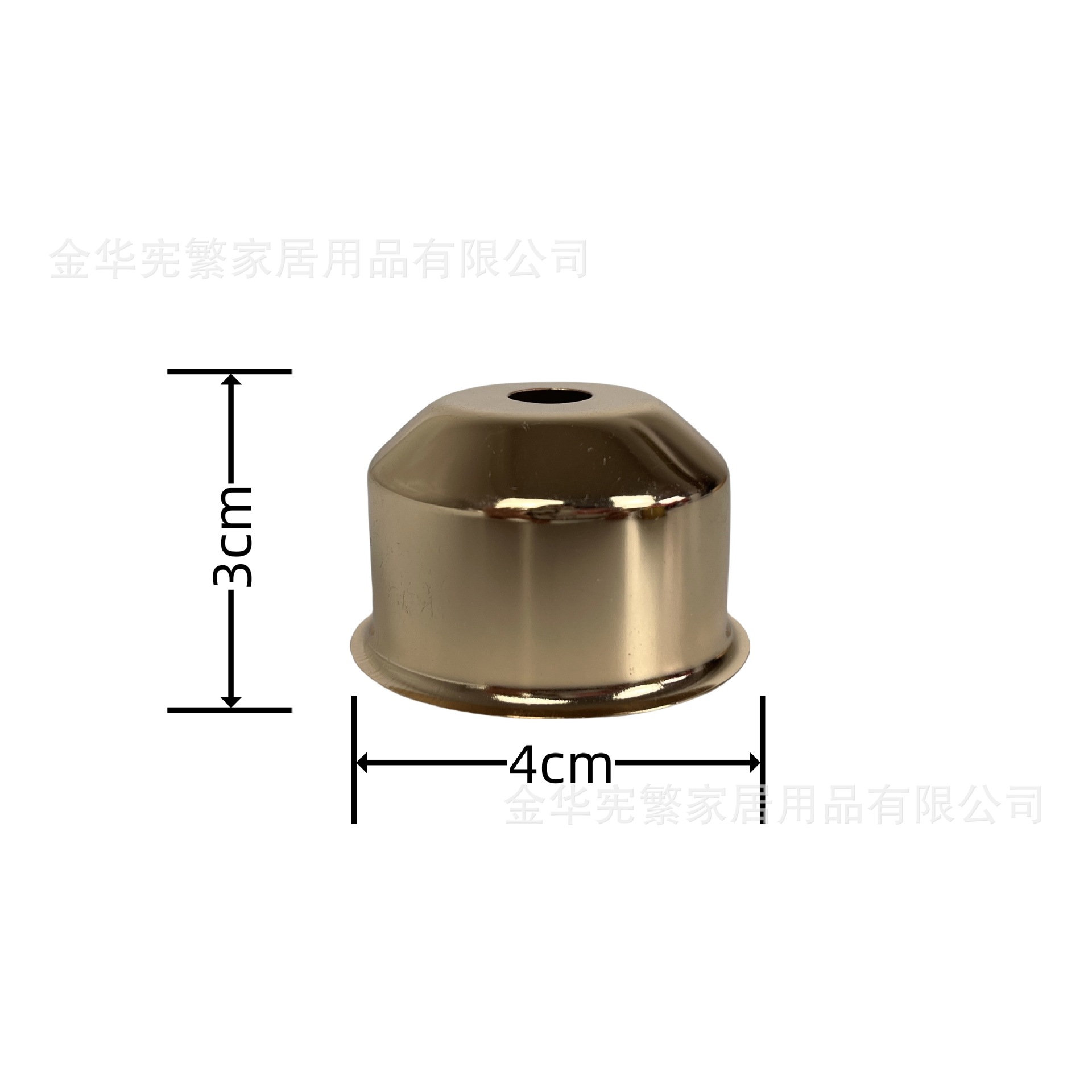 Yiwu spot E27 blanco y negro oro cromo lámpara taza de sombrero cubierta accesorios de lámpara accesorios de lámpara de mesa de metal