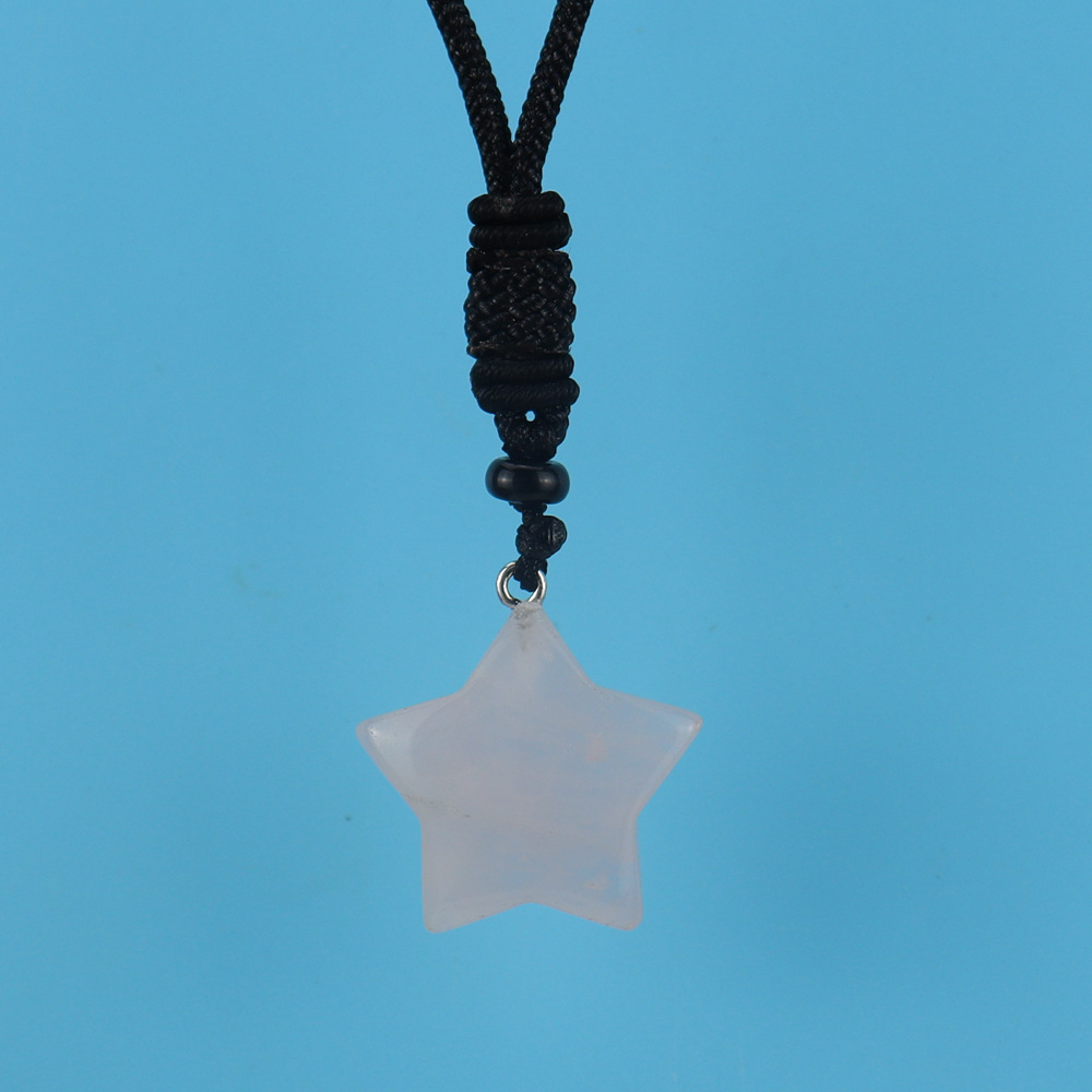 Simple Style Pentagram Crystal Handmade Pendant Necklace 1 Piece