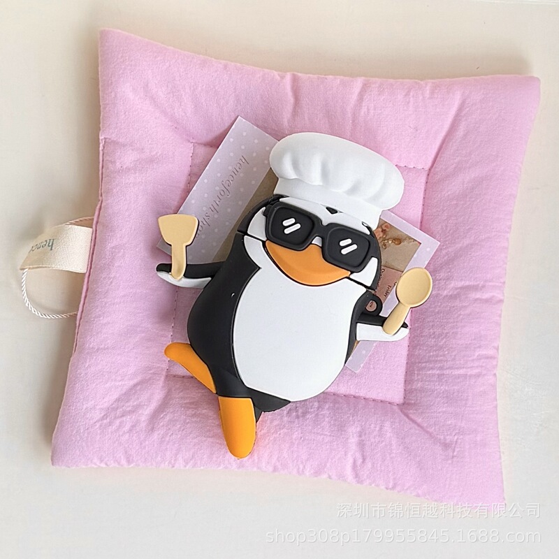 Popular Evil Sunglasses Penguin AirPods 4Th Generation Silicone Case for 1/2/3 Generations, Elegant and Compatible with Apple Pro3 Earphone Case Popular Evil Sunglasses Penguin AirPods 4Th Generation Silicone Case for 1/2/3 Generations, Elegant and Compatible with Apple Pro3 Earphone Case