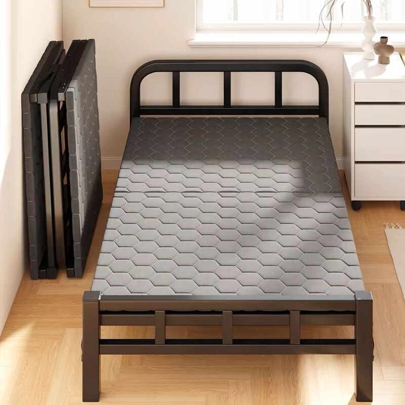 Folding bed, iron bed, simple bed, hospital companion bed, office iron frame bed, rental house adult iron frame bed Folding bed, iron bed, simple bed, hospital companion bed, office iron frame bed, rental house adult iron frame bed
