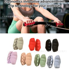 新品グリップstrengthener重量挙げ滑り止めグリップフィットネス器具二世代四穴シリコングリップ