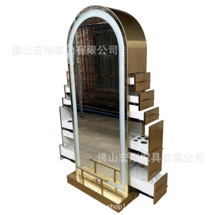 Hairdressing Fashion Shop hair salon LED mirror with light beauty salon mirror barber shop net red mirror light mirror single-sided double-sided