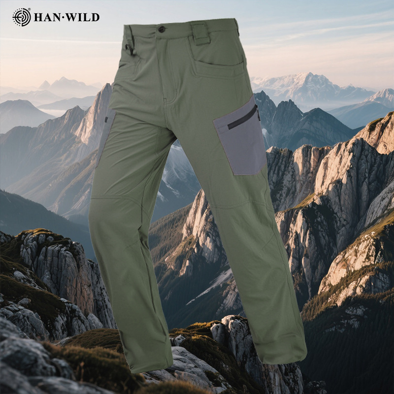 Hanye Outdoor Cutter Quick-Dry Pants Summer Breathable Lightweight Casual Long Pants Hiking Mountaineering Cargo Pants