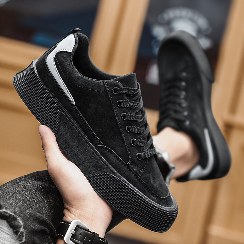 Spring Men's Shoes Trendy 2024 Soft Sole All-match Casual Board Shoes New Style Men's Labor Protection Work Thick Sole Wear-resistant Trendy Shoes