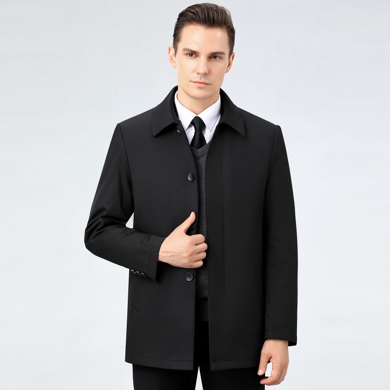 专柜2025新款男式棉服中老年男士翻领可脱胆保暖爸爸棉袄棉衣外套