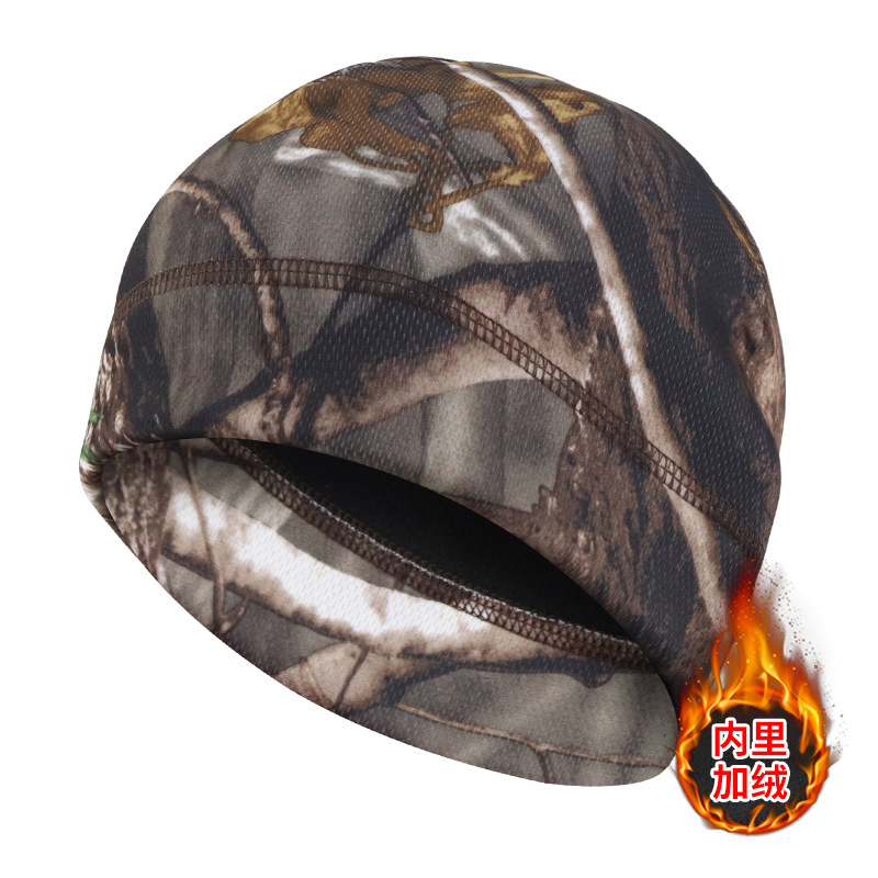 Sombrero cálido de invierno, capucha gruesa, ciclismo al aire libre, máscara a prueba de viento, camuflaje, sombrero a prueba de frío para hombre, casco, forro polar, calor