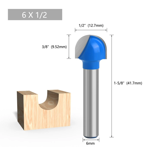 Blue round base knife 6*1/2