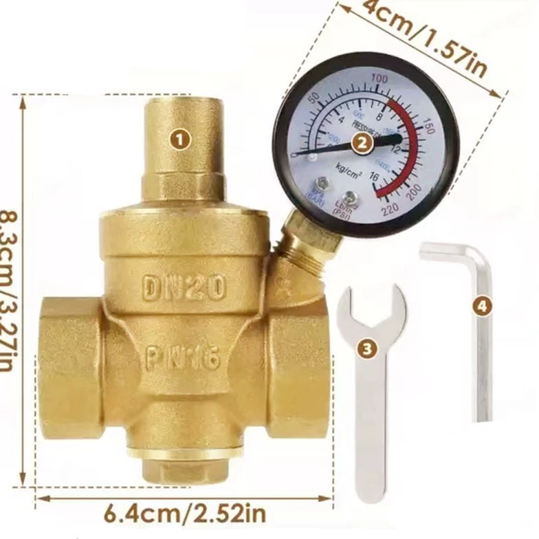 Клапан Lin AI 6 точек все медные латунные бытовые клапан снижения давления водопроводной воды очиститель горячей воды оборудование для питьевой воды регулирующий клапан