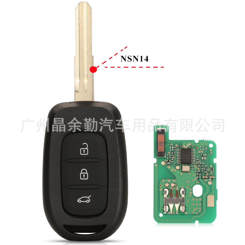Renault Remote Key 433mhz Chip pcf7961M 4A Chip for Renault 3 Button (Car Keys) - nsn14