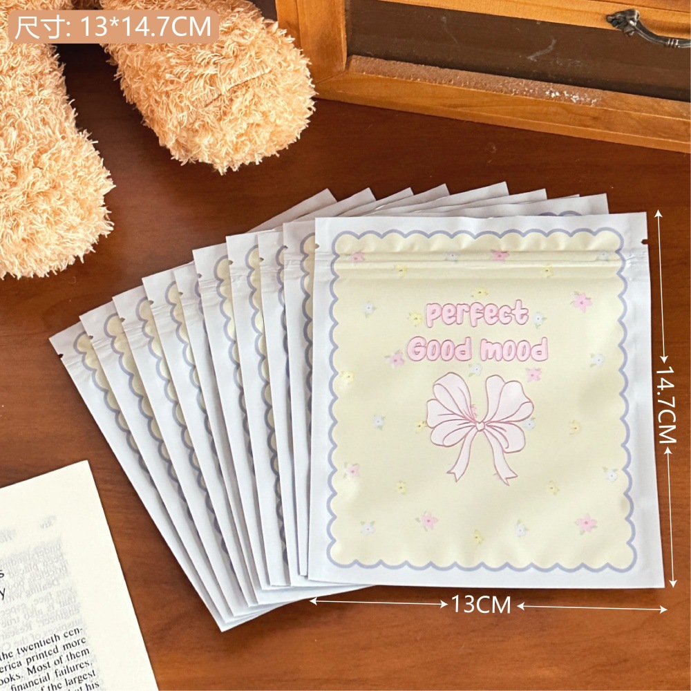 Linda caricatura autosellante bolsa de embalaje niña joyería bolsa sellada bocadillos caramelo oso galleta bolsa de almacenamiento al por mayor