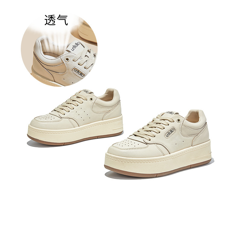 真皮小白鞋女2025秋季新款复古百搭板鞋女做旧休闲运动不累脚女鞋|undefined