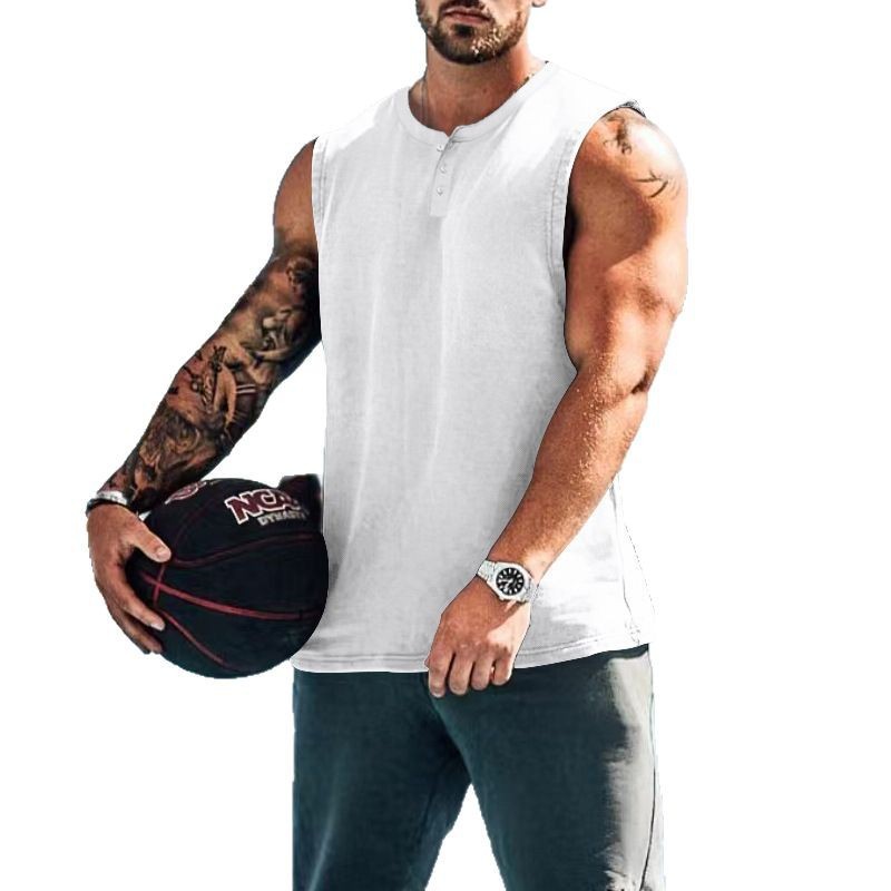 Chaleco de Baloncesto de Hombro Ancho para Hombre de Poliéster Delgado para Ocio
