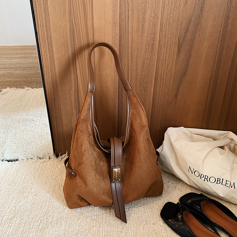 Bolso de Hombro Tote para Axila de Cuero PU con Cierre Magnético para Uso Diario