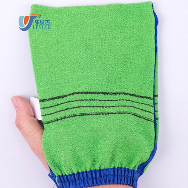 double-layer gloves for bathing