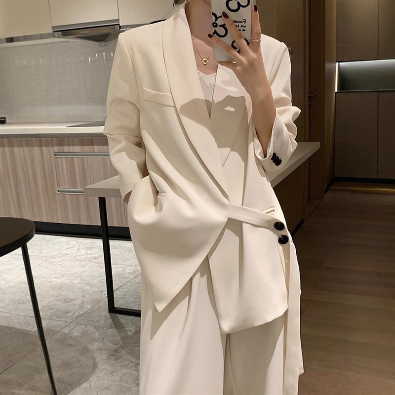 Casual Suit Suit Spring and Autumn 2025 Suit High-End Two-Piece Suit Large Size Wasteland Style Suit Suit Women Simple